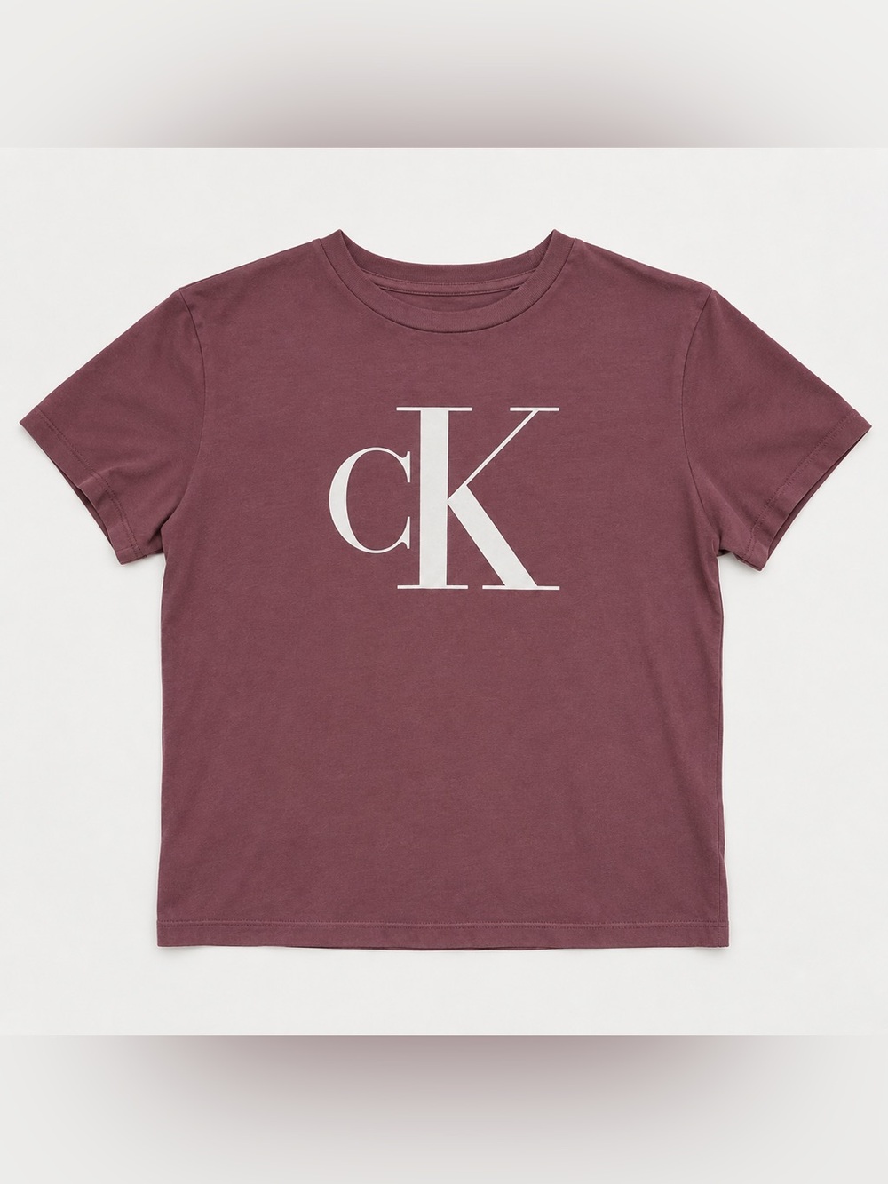 Calvin Klein CK Logo Classic Fit T-Shirt Mauve XS